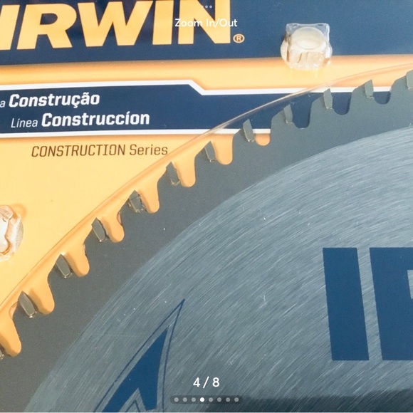 LOT OF 5 NEW SEALED IRWIN 10" 80D CARBIDE TIPPED CIRCULAR SAW BLADE # 15187 - Picture 2 of 8